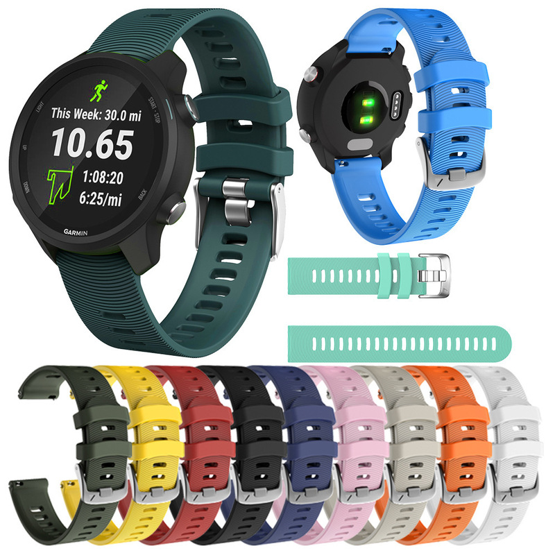 Silicone steel buckle is suitable for Jiaming Garmin vivoactive 3 music/ Forerunner 245M