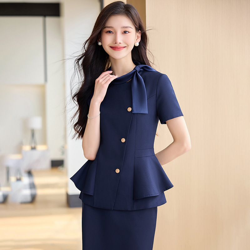 Summer blue classic suit jacket