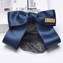 蓝色头花女网兜职业工作空姐酒店银行上班工作美容院发夹发饰发网