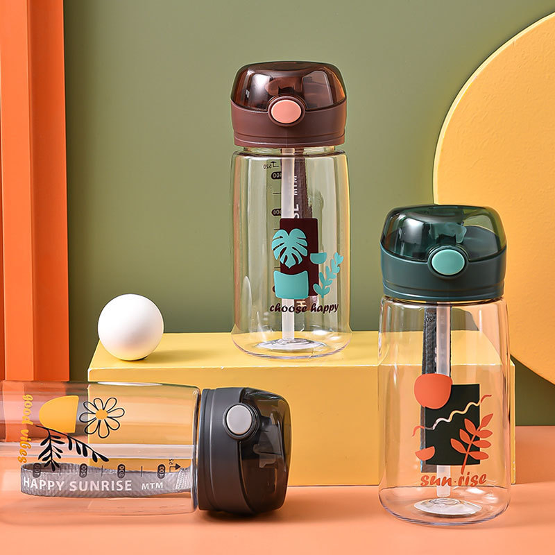 Vaso portátil personalizado, nueva botella de agua digital con filtro, vaso espacial con escala, vaso de plástico para estudiantes, vaso de agua resistente a caídas.