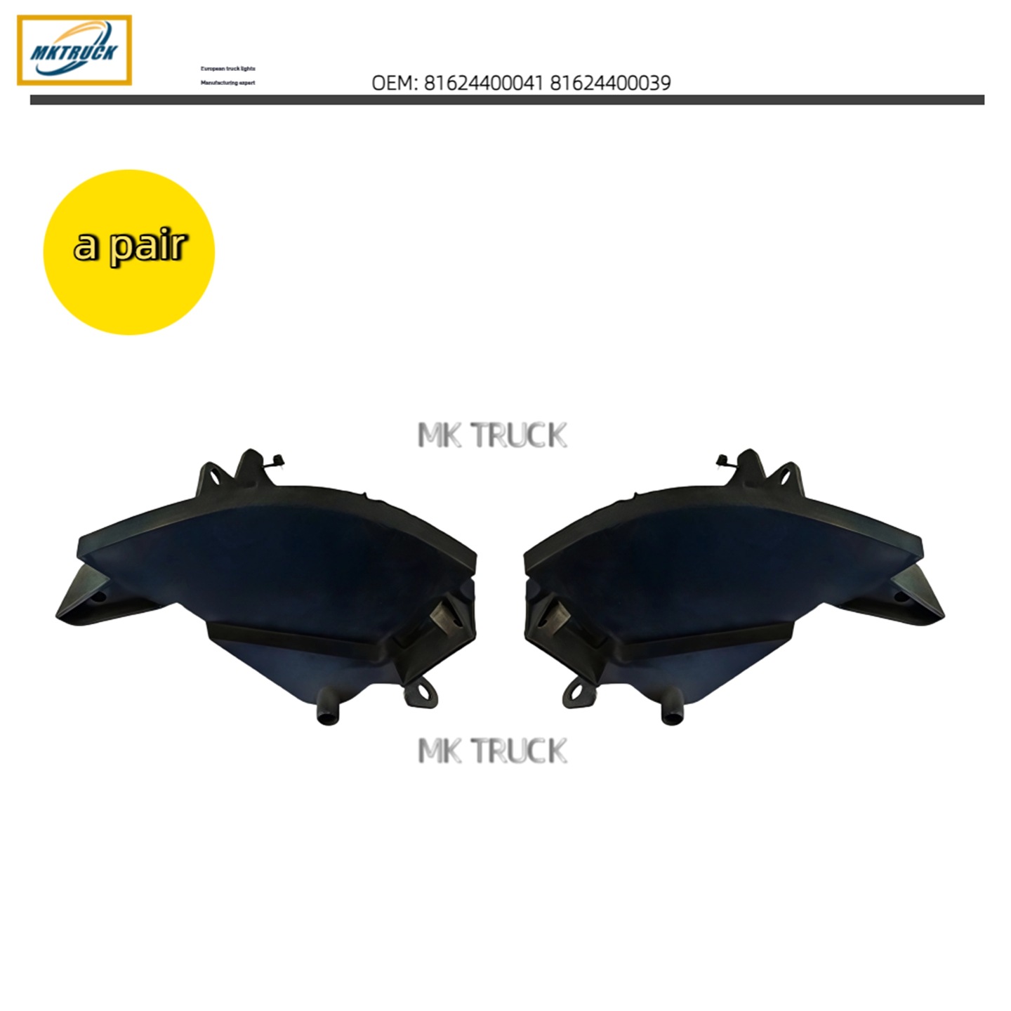 81624400041 81624400039 deflector de la cubierta del parachoques inferior para piezas de camiones MANTGA