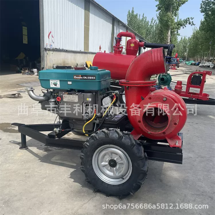 柴油拖车款大流量排水泵 鱼塘抽水倒水混流泵 农用喷灌高压泵