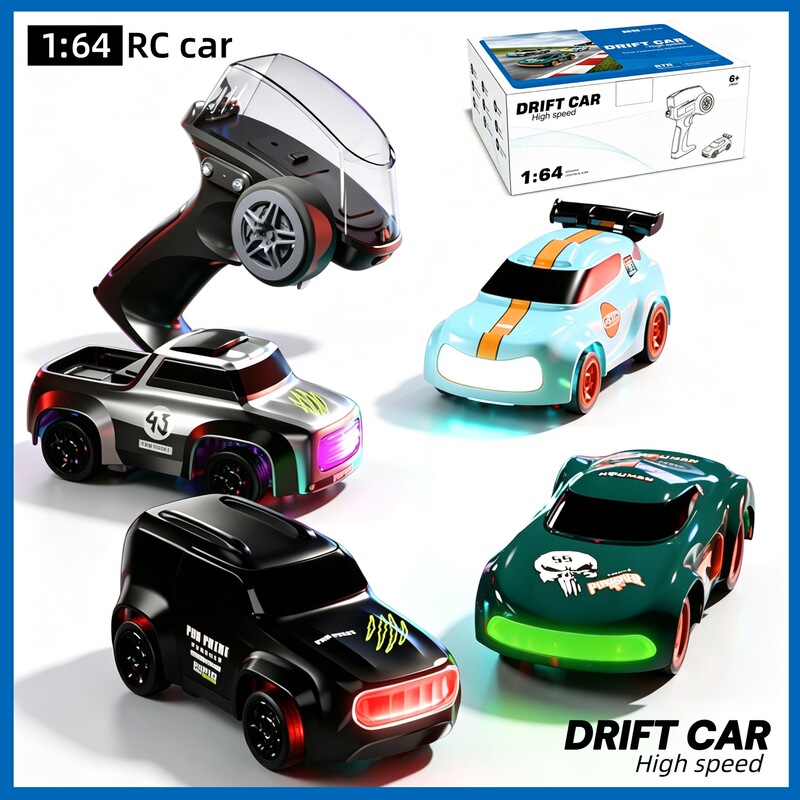 1:64 desktop racing drift car, 2.4G four-wheel drive, children's mini remote control car, electric hand-controlled drift and tail-wagging, wholesale 1:64 desktop racing drift car, 2.4G four-wheel drive, children's mini remote control car, electric hand-controlled drift and tail-wagging, wholesale