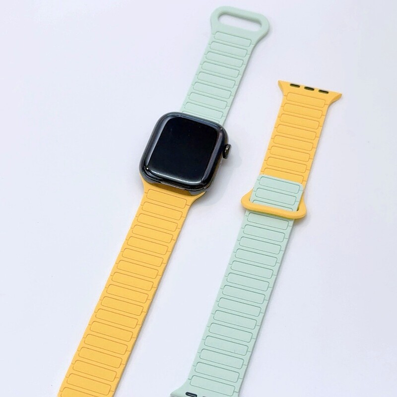 Suitable for Iwatch10 Watch Strap Apple Watch Applewatch9 Workwear Magnetic Silicone S8 Magnetic S765