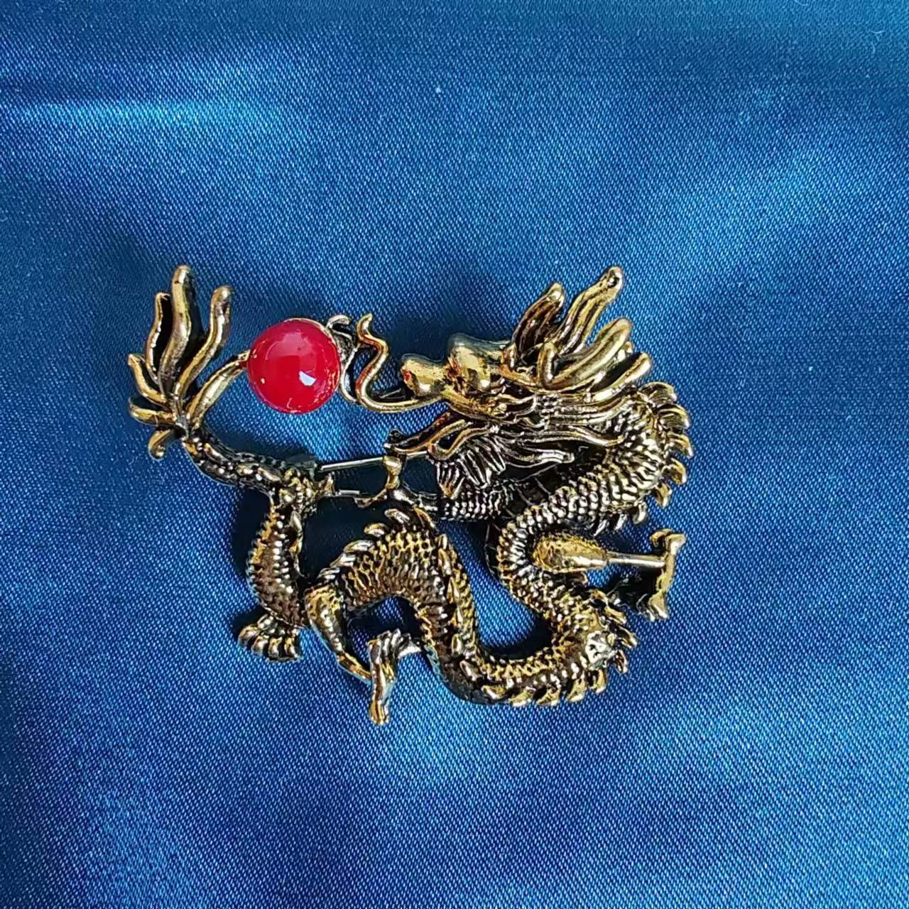 Chinoiserie Cool Style Dragon Alloy Plating Unisex Brooches display picture 13