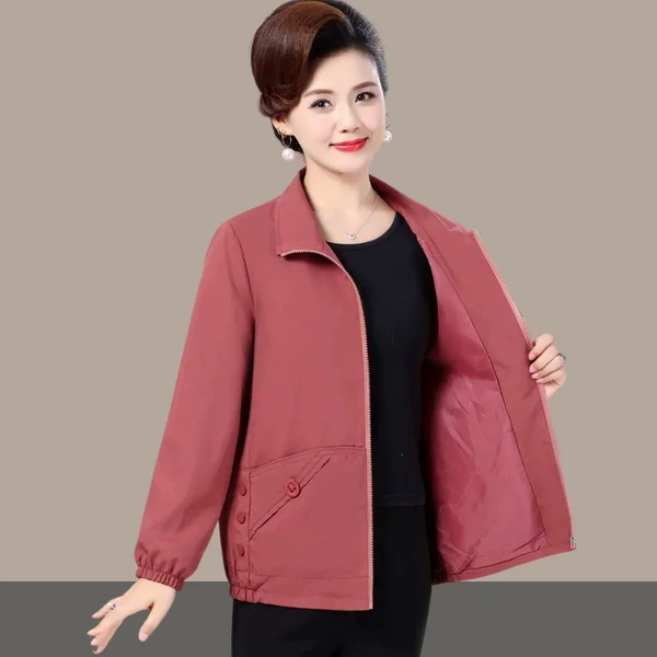 Leather pink casual jacket [2302 models]