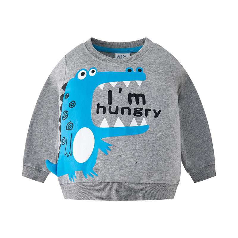 Ropa para niños dinosaurio dibujos animados tridimensional suéter para niños otoño bebé camisa de manga larga nuevo jersey entrega de una pieza