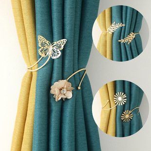 Korean Style Personalized Popular Butterfly Opening Punch-Free Curtain Straps Can Be Adjusted at Will Convenient Curtain Clips Wholesale