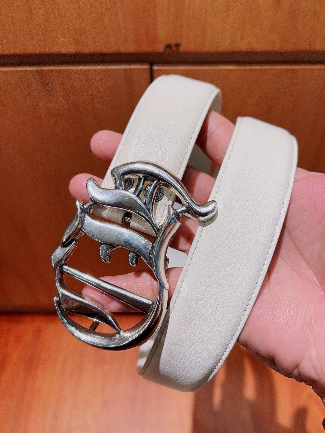 Chrome Hearts CH Monogram Belt White