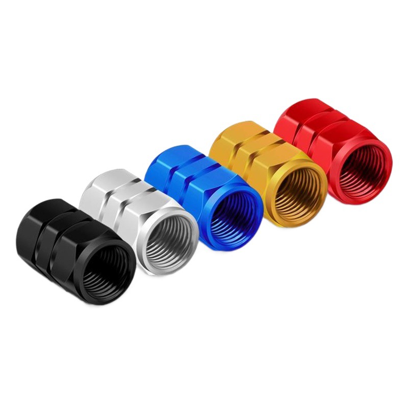 Oferta especial productos genuinos tapa de la válvula del coche cubierta de la boquilla de aire cubierta de la válvula del neumático aleación de aluminio gas 4 paquete modificación personalizada