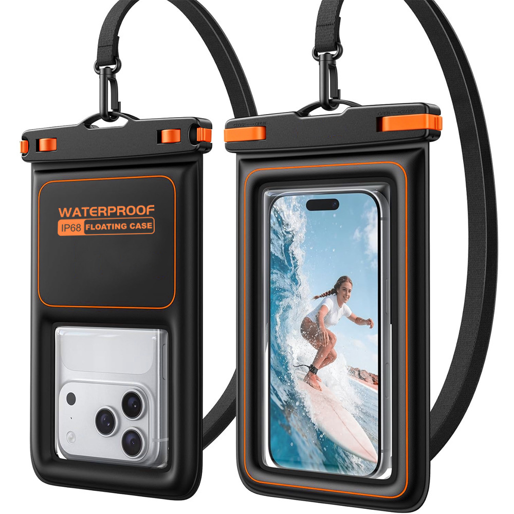 Factory direct sale PVC sponge waterproof phone bag, floating type waterproof phone case for swimming and rafting
