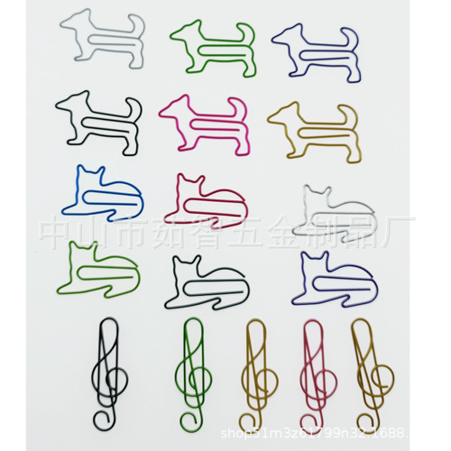 New Animal-shaped Paper Clips, Colorful Cat-shaped Creative Shaped Clips, Cartoon-style Dog-shaped Paper Clips