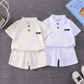 1-5岁儿童POLO衫套装 男孩夏季短袖套装 跨境外贸厂家现货批发