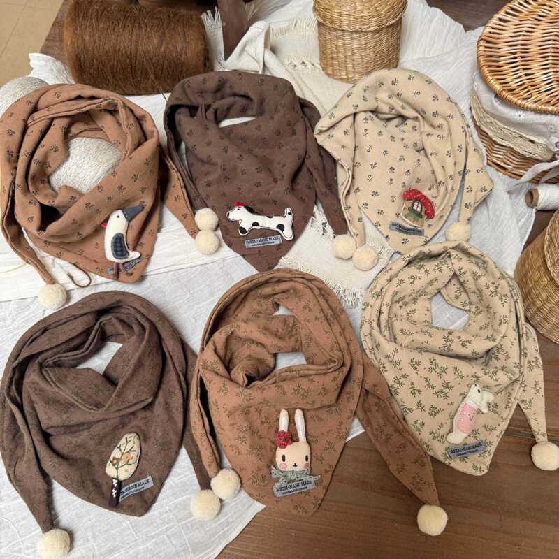 儿童围巾秋冬款防风保暖三角巾男孩女孩围脖婴儿宝宝护颈脖套披肩|undefined