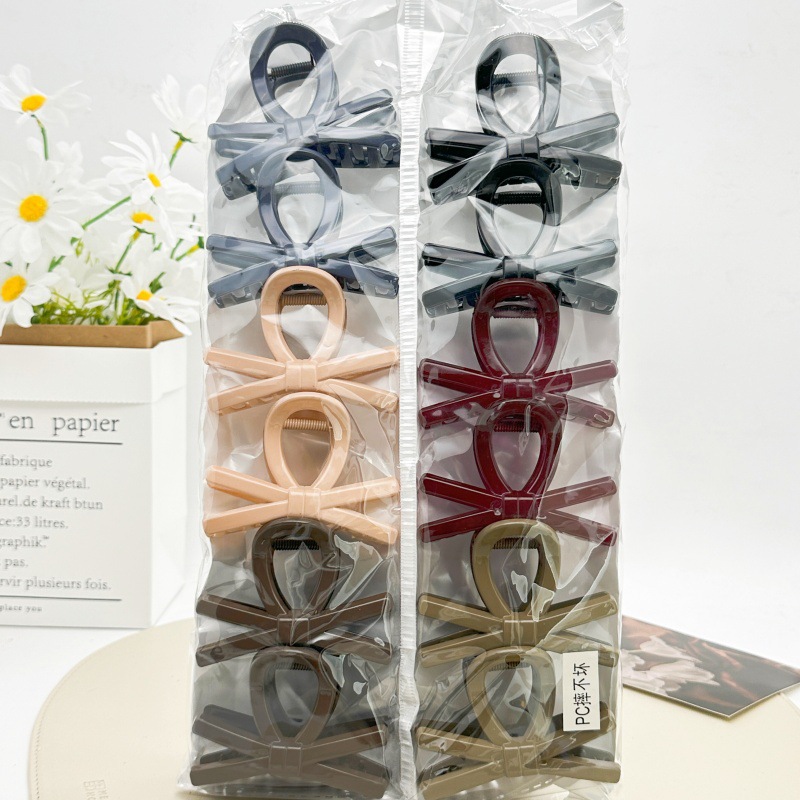 Pinza de pelo grande de plástico con diseño de PC, color té con leche, para mujer, estilo coreano, versión coreana, accesorios de tienda de dos yuanes. image 47