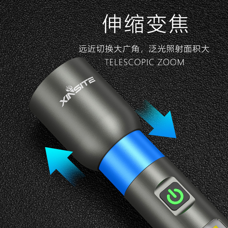 Nuevas linternas transfronterizas láser blanco al aire libre luz de resaltado luz de pesca nocturna larga duración luz de emergencia luz de trabajo