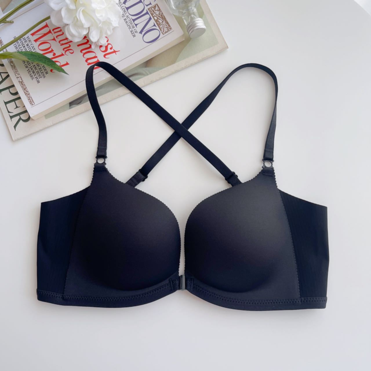 168 una hebilla para usar, realmente no hay rechazo, hebilla delantera ultrafina de 0,8 cm, sin anillo de acero, sin costuras, hermoso sujetador sin espalda