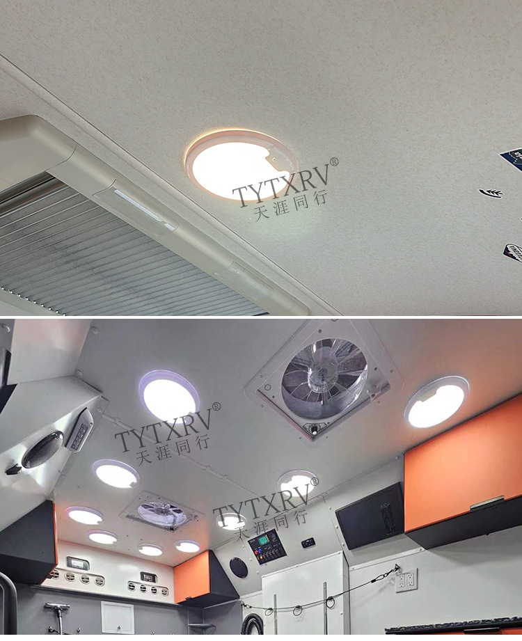 Led Rv Roof Light 12V24V Universal Ceiling Light Ultra-Thin Bed Car Light Interior Light Rv Lighting Reading Light