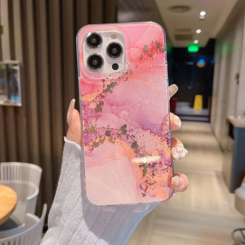 iPhone17携帯電話用ガラス大理石ケースは、Apple 16/14/15ProMaxに適しており、金箔押し加工が施されており、国境を越えて販売されています。|undefined