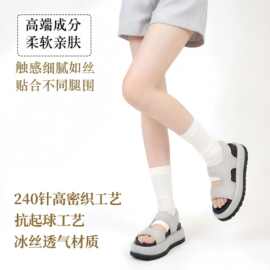 踩脚袜套春夏薄款冰丝袜白色半掌袜百搭堆堆袜时髦显瘦踩脚半截袜