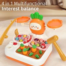 跨境多功能儿童玩具打地鼠钓鱼磁性益智婴儿0-3岁大号电动玩具