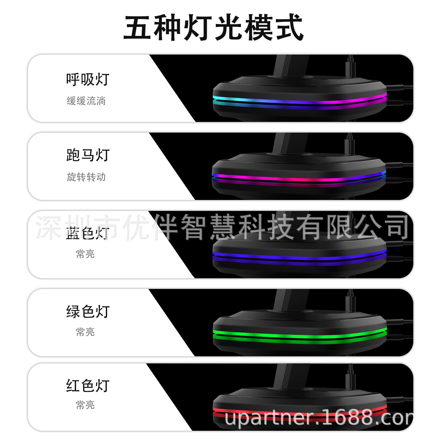 Кейс/Подставка для зарядки с подсветкой RGB для VR-гарниток Quest 2/3/3S/Pico 4 (15W)