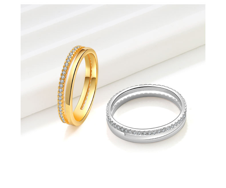 925 Sterling Silver Material 18K Gold Plated 925 Sterling Silver Geometric Rings 925 Sterling Silver Rings
