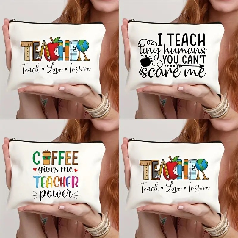 Teachers love to motivate printing cosmetic bags