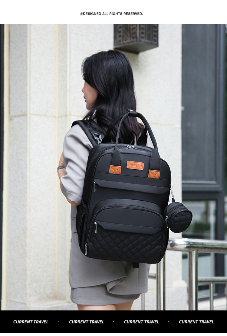 Cross-border exclusive for mother and baby bags, 2025 new large-capacity portable travel diaper bag for both shoulders, printable Mommy bag undefined