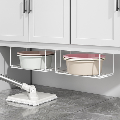 Basin rack under bathroom cabinet bathroom sink bottom basin storage rack hanging space utilization artifact