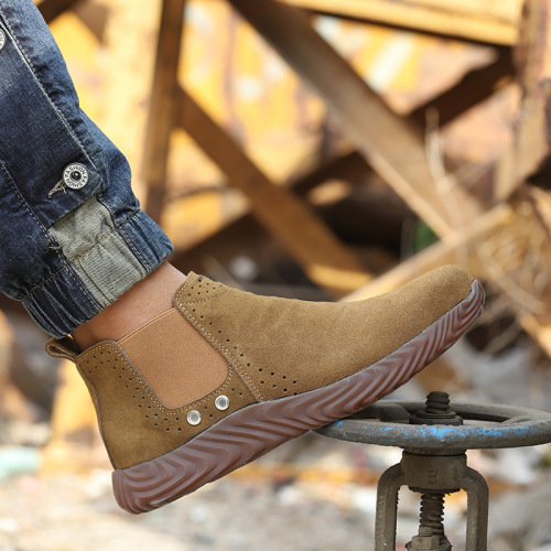 Breathable, anti-odor welding shoes, anti-smash and puncture-proof labor protection shoes for men, anti-slip, wear-resistant, construction site work shoes, protective shoes wholesale