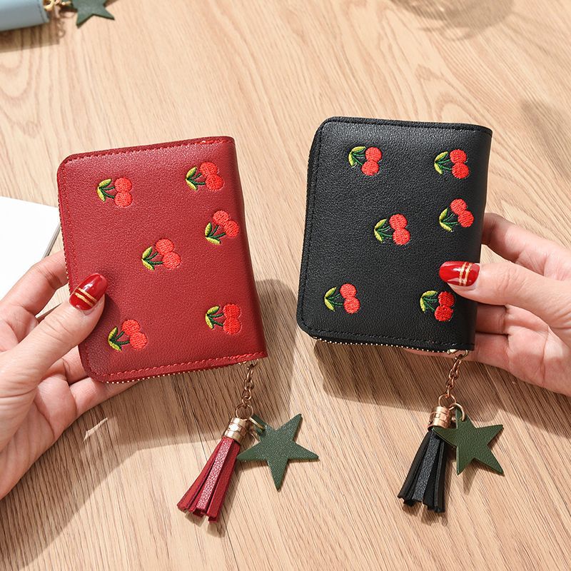 Card pack female ins new pattern Versatile Bag Embroidery lovely Bag wallet fashion Hand Card position coin purse