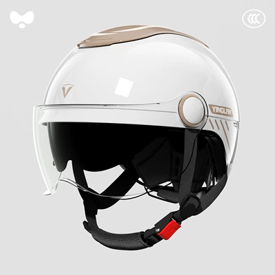 for All Seasons, Breathable, Dual Visor, Motosiklet kaskı (dəbilqə) - 3c-silk-apricot-hd-sunscreen-short-double-mirror-category-a-one-size-fits-all