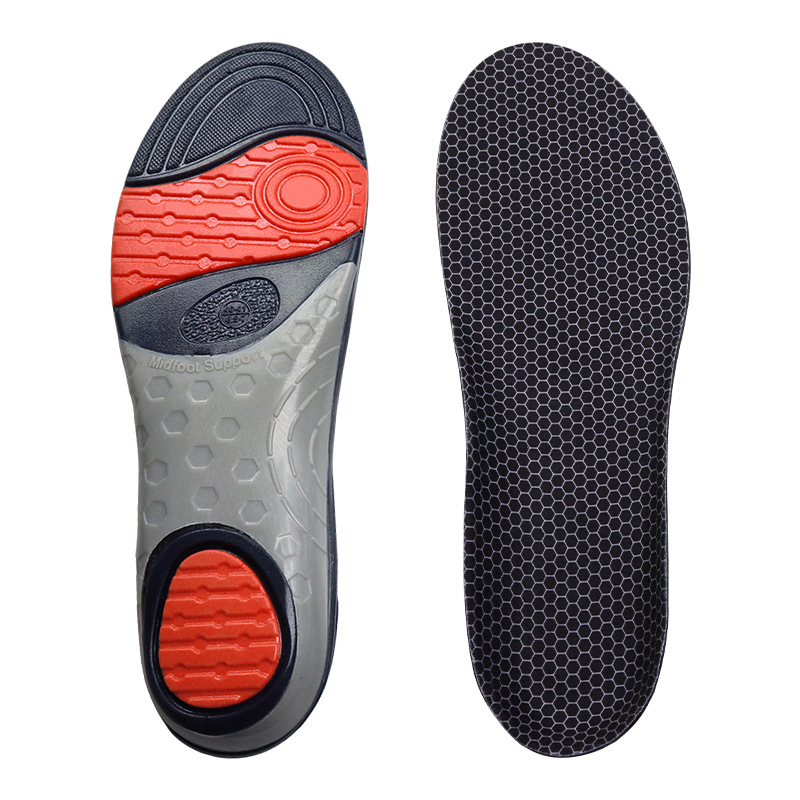 Corrección transfronteriza plantilla absorción de sudor antiolor arco de soporte plantilla amortiguador para hombres y mujeres plantilla de corrección de arco