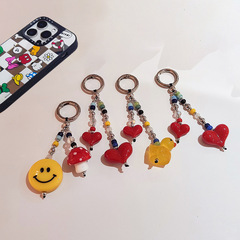[同じスタイル低価格] ニッチインスタイルビーズキーホルダーラブキーチェーン DIY ペンダント女の子かわいい小さな黄色いアヒルバッグペンダント