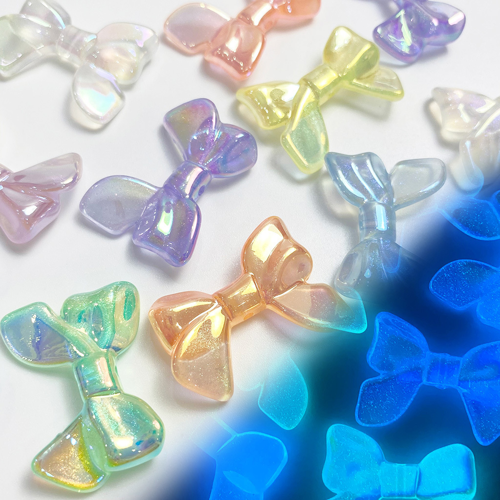 10 PCS/Package Arylic Bow Knot Polished Beads display picture 1