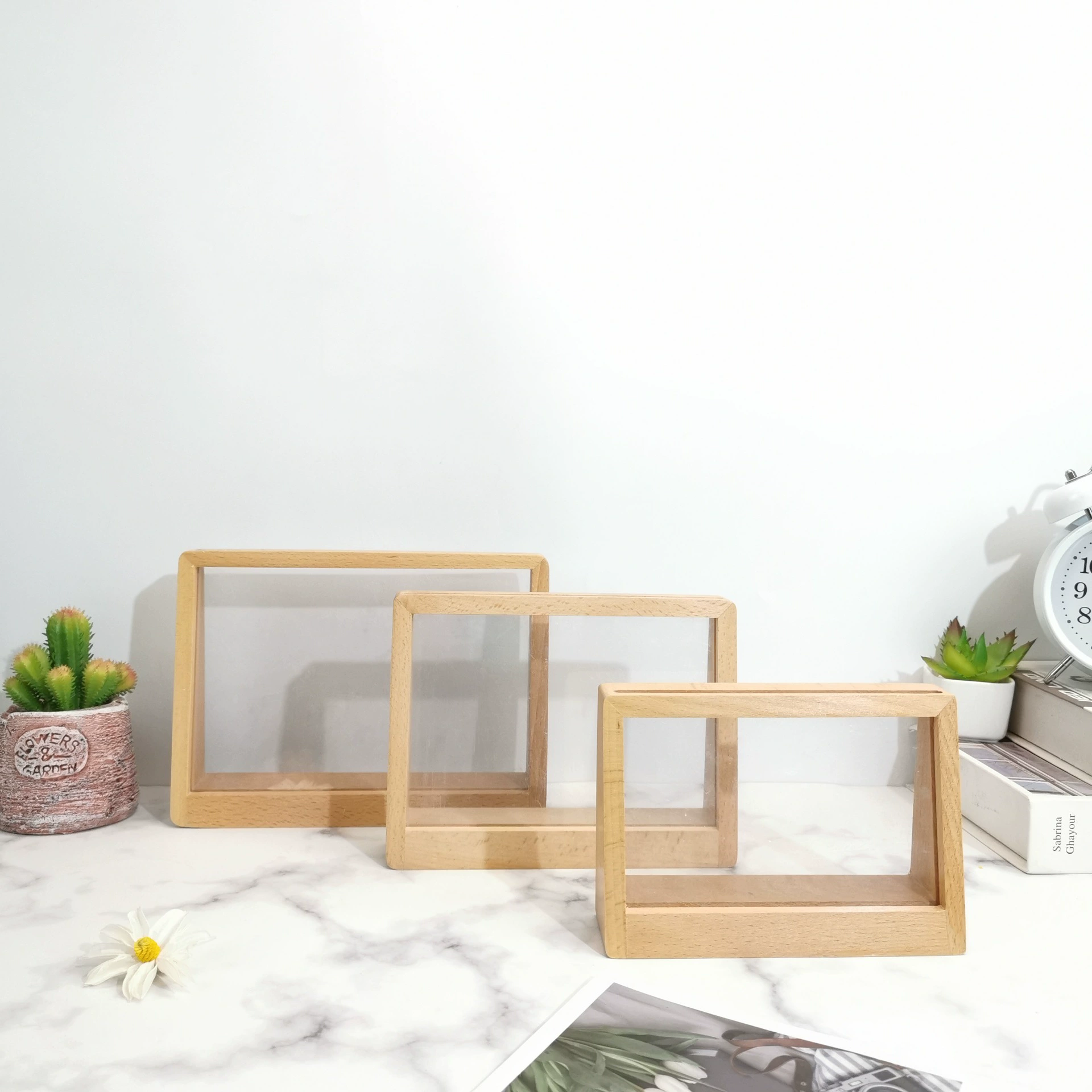 Фоторамка из бука из цельного дерева трапециевидная фоторамка в наличии буковая деревянная лестница фоторамка Настольный деревянный стол многоразмерная фоторамка