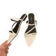 Flat silver French Style Small Sandals and Slippers Fairy Shoes Outer Wear 2024 New Style Summer Thin Strap Roman Sandals