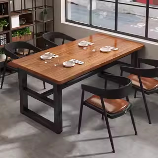 Mesa de comedor comedor comercial rectangular restaurante de comida rápida combinación de mesa y silla de comedor especial para uso doméstico simple mesa de comedor de apartamento pequeño