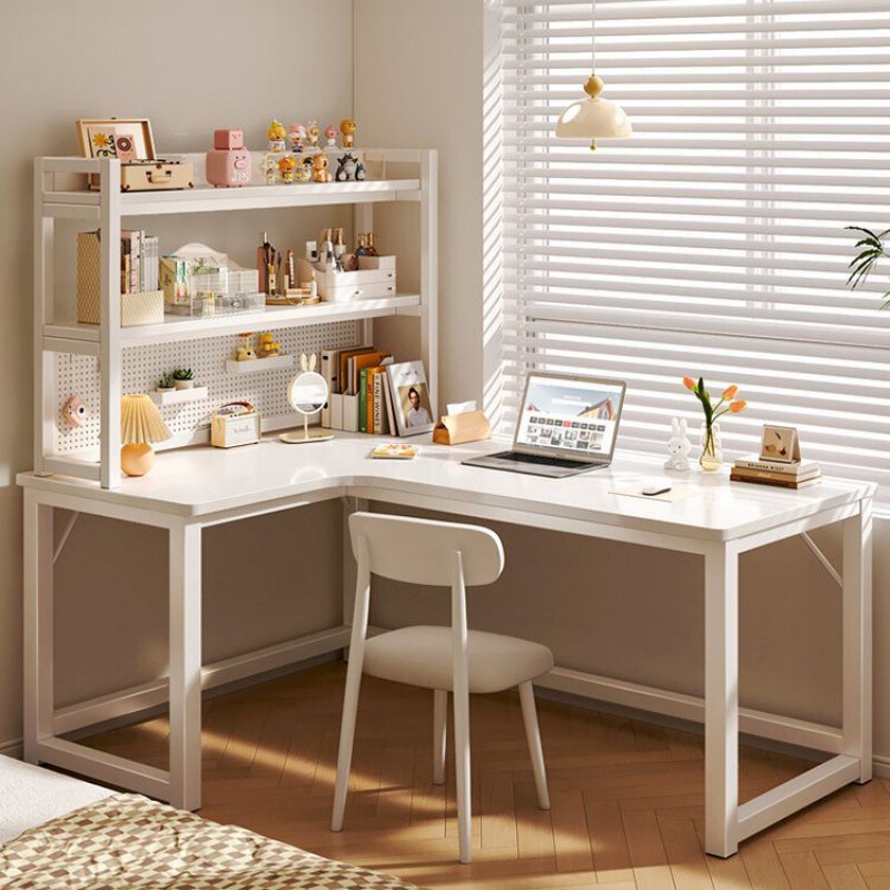 Corner desk l-type computer desk desktop home corner desk bookshelf integrated bedroom girl table Workbench Corner desk l-type computer desk desktop home corner desk bookshelf integrated bedroom girl table Workbench
