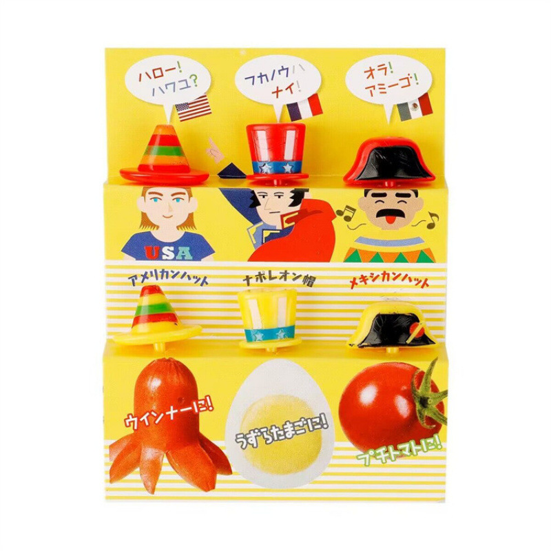 Japón hogar dibujos animados horquilla de fruta creativa para niños animales lindos horquilla de fruta de plástico set Bento stick