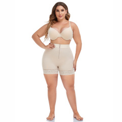 High-waisted body-shaping pants, effective shaping undergarments for Western and cross-border women, butt-lifting plus-size shaping underwear, zipper corset pants