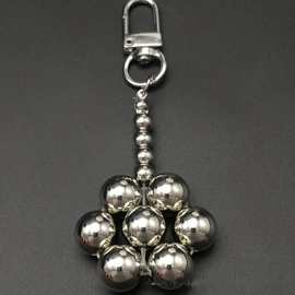 多色百搭情侣款包包吊坠银色门扣钥匙扣挂件手机链饰品配件批发