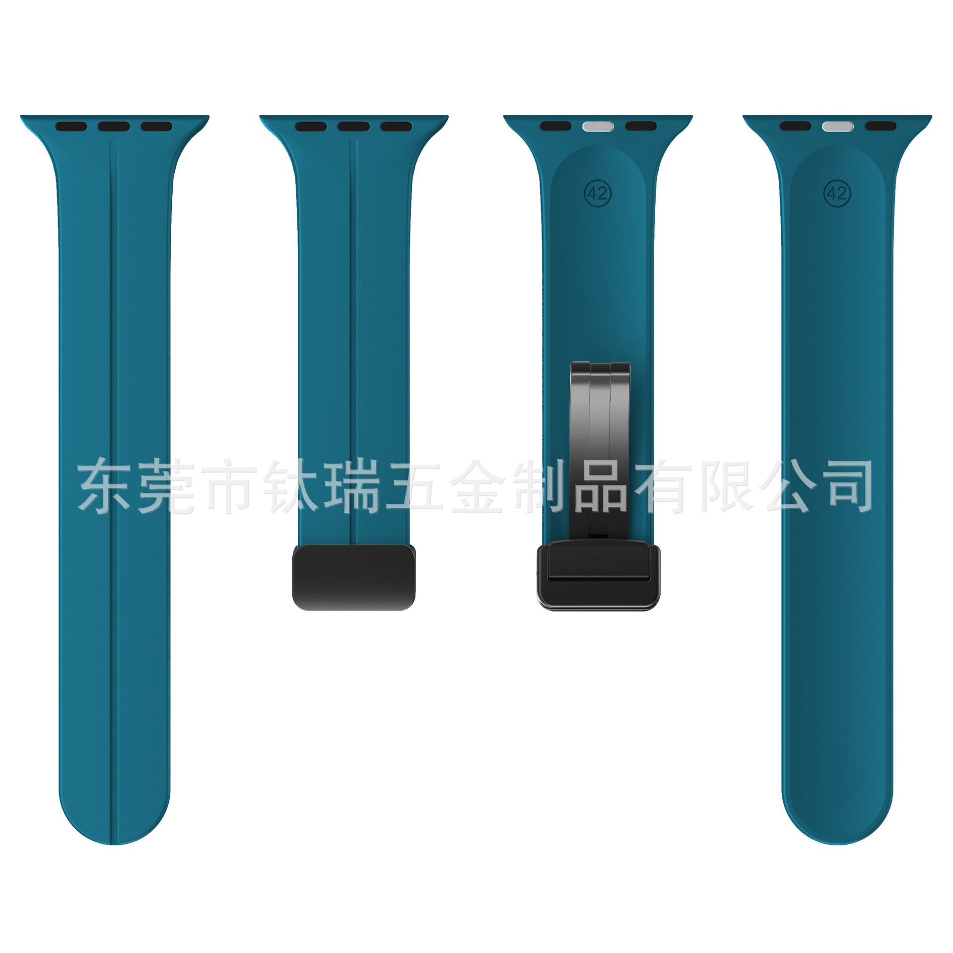 Adecuado para Apple correa de silicona Apple Watch 8ultra Apple magnética plegable hebilla Correa sin imán gota