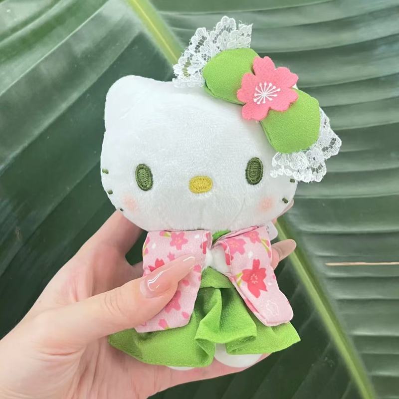 薄荷曼波中古可爱公仔挂件侧坐凯蒂猫钥匙扣包挂饰毛绒|undefined