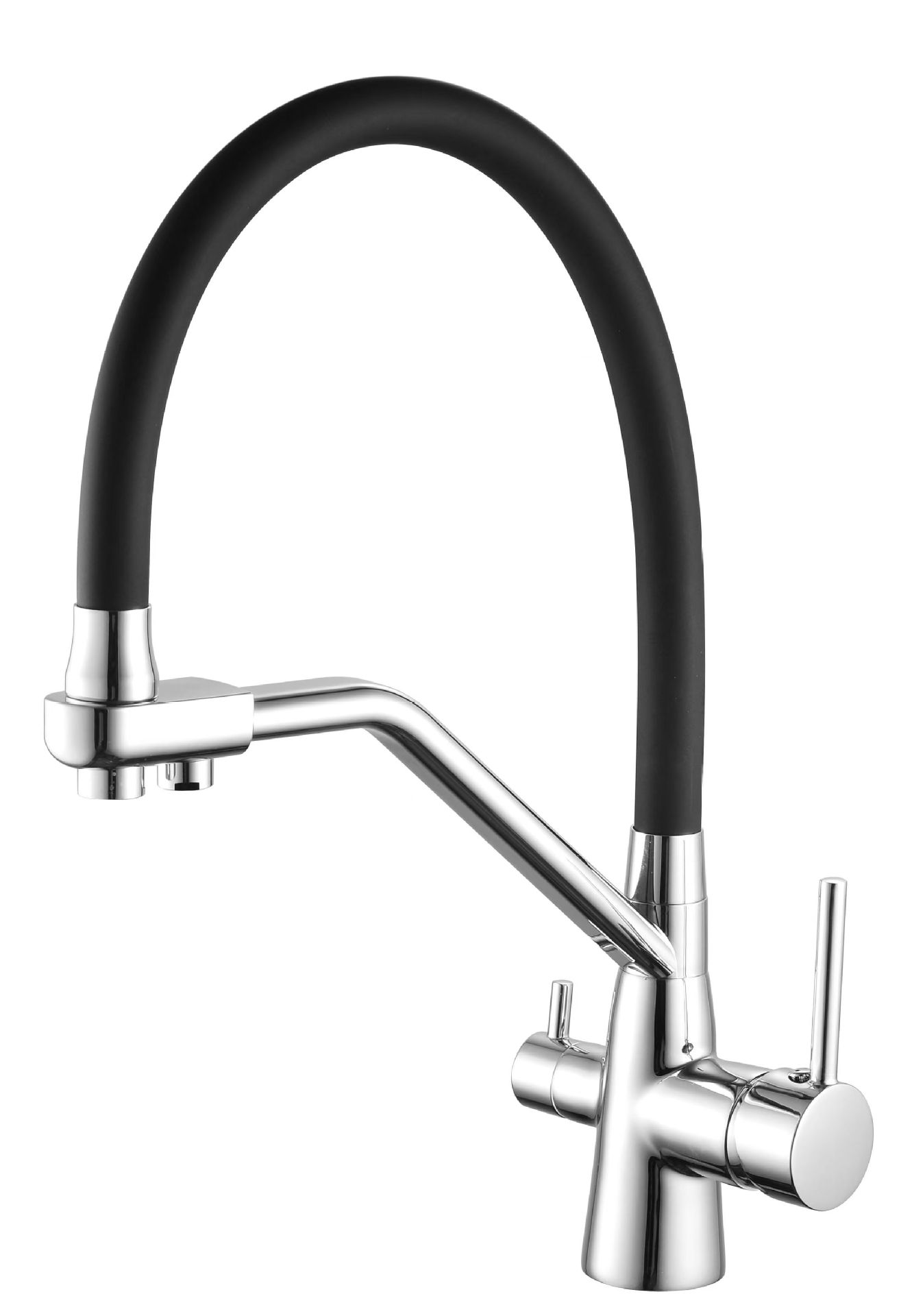 Cross-border three-in-one all-copper kitchen cold and hot dual-mode water purifier faucet gun gray direct drinking sink vegetable basin faucet Item Picture