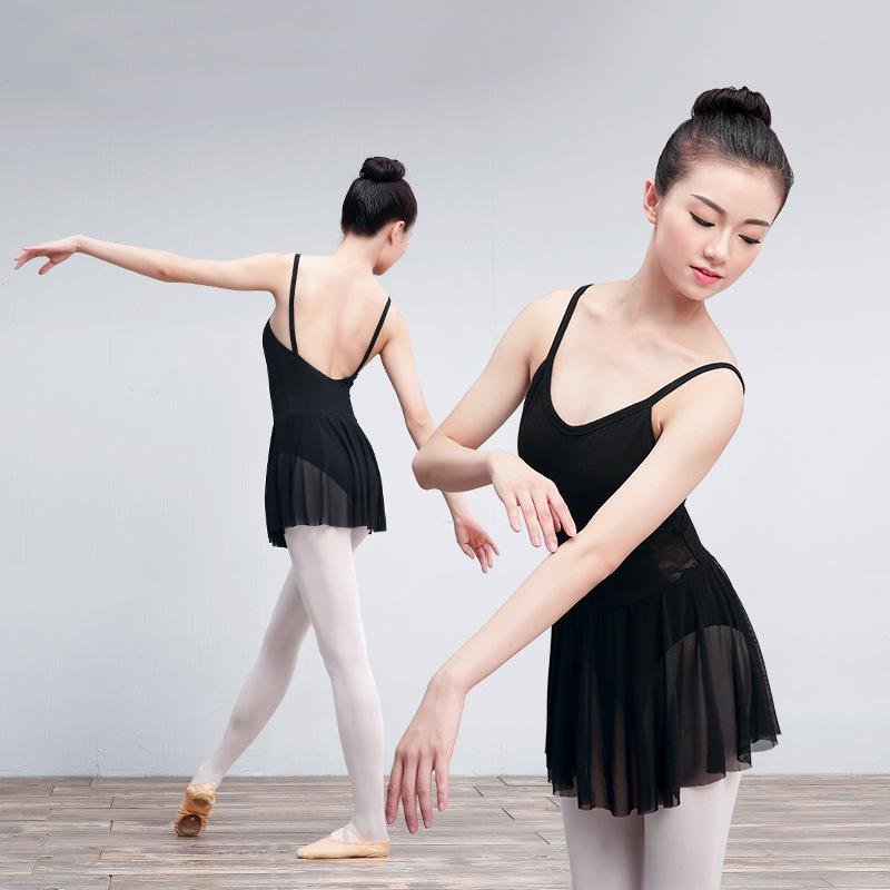 Ropa de práctica de danza para adultos ropa de gimnasia de ballet examen DE ARTE ropa física aérea yoga danza gasa falda maestro mono