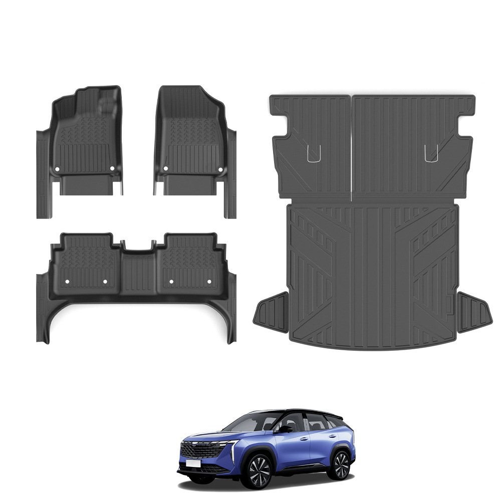 TXR para Geely Boyue LBoyue L Alfombrilla especial para piso completamente envolvente Alfombrilla para caja trasera Alfombrilla para pies Geely atlas
