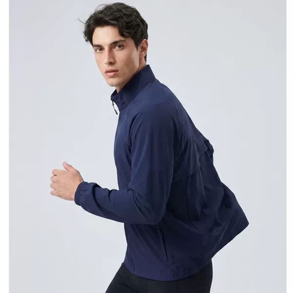 Windproof and splash-proof lightweight sports jacket, spring and autumn stand-up collar cardigan, sports windbreaker, performance wear, running training wear