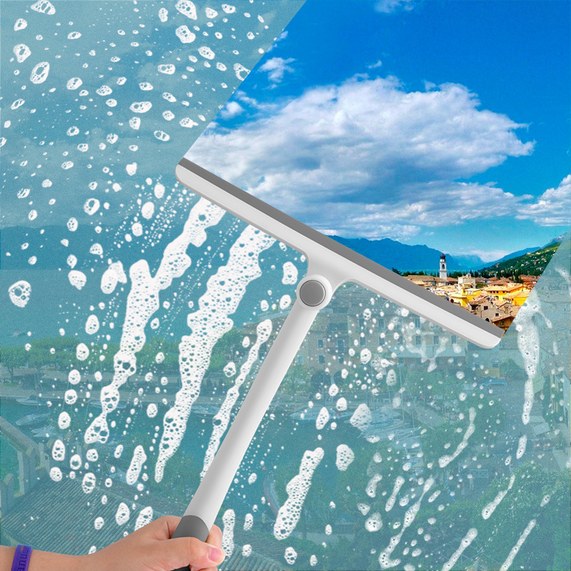 360°旋转T型玻璃刮水器家用窗户清洁器擦玻璃工具浴室清洁刮水板|undefined